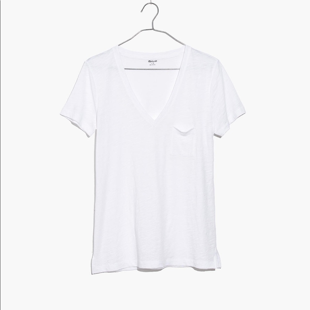 Madewell Whisper Cotton V-Neck Pocket Tee